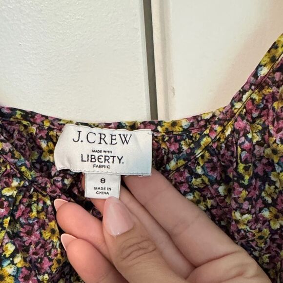 J. Crew Multicolor Floral Puff Sleeve Blouse - Picture 3 of 5